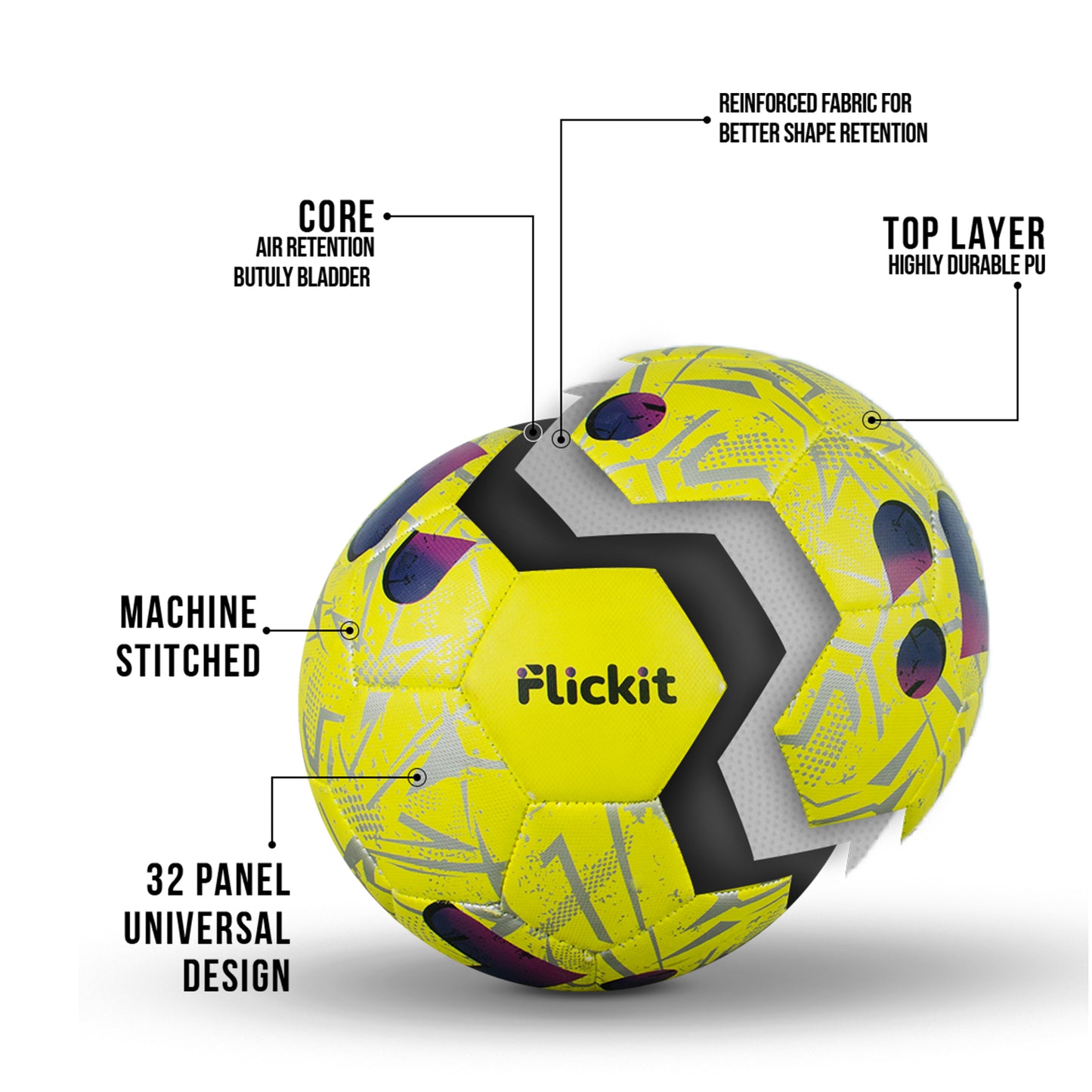 AI powered smart football with brand logo on a gray background
