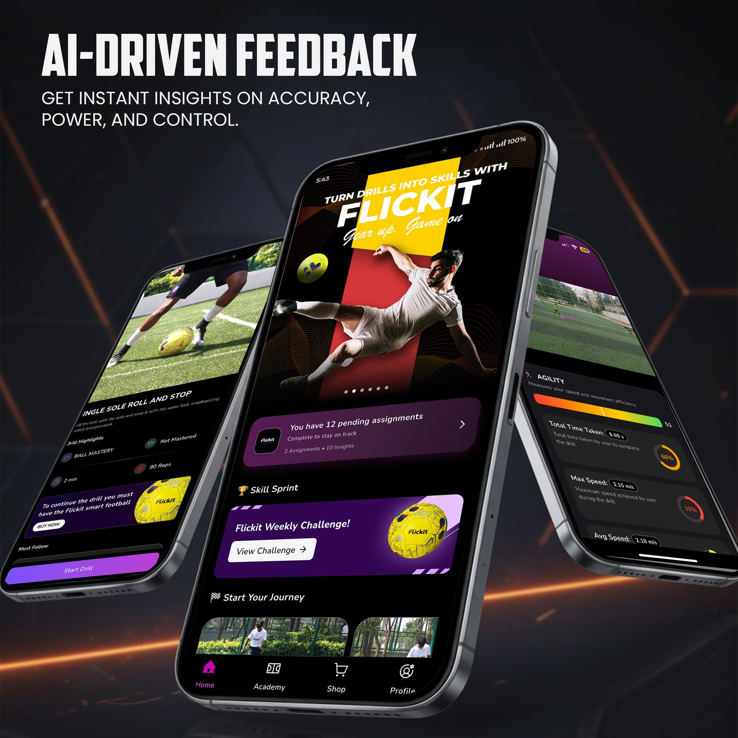 FLICKIT Smart Football Size 3