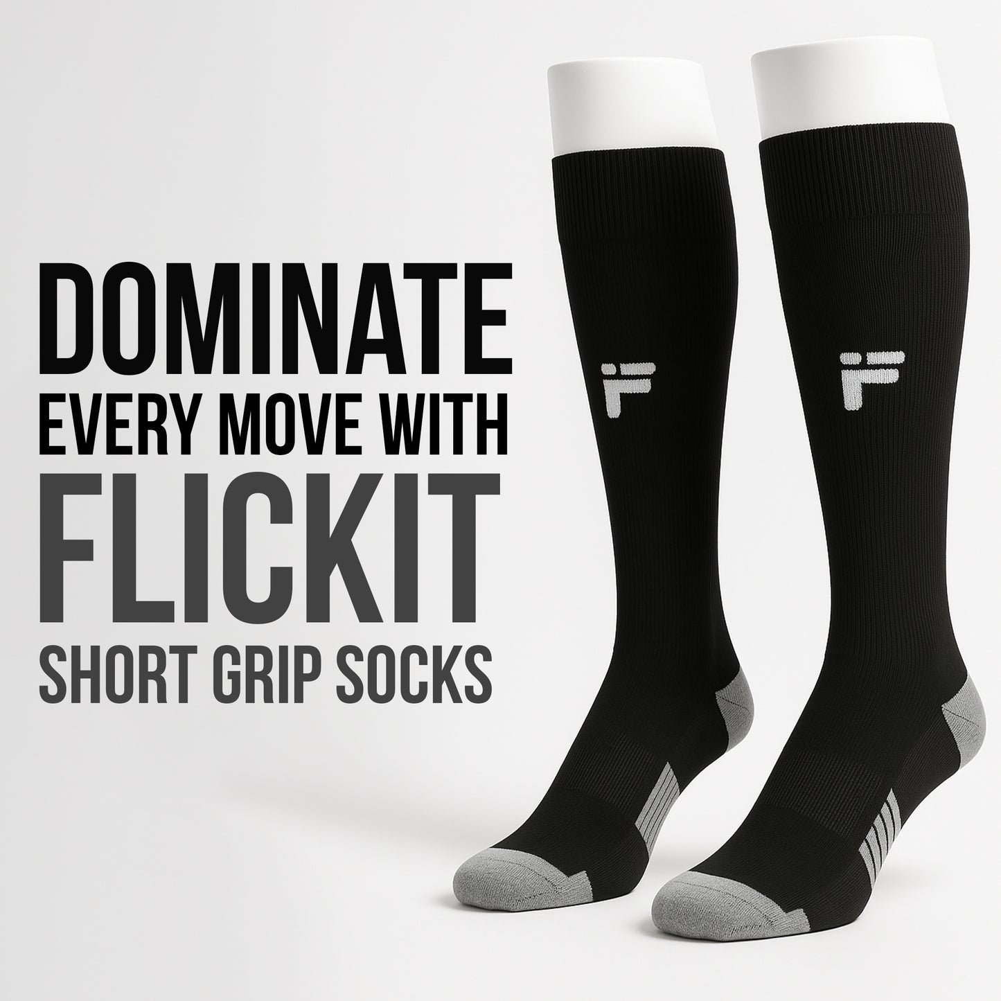 Kids Long Grip Socks Black