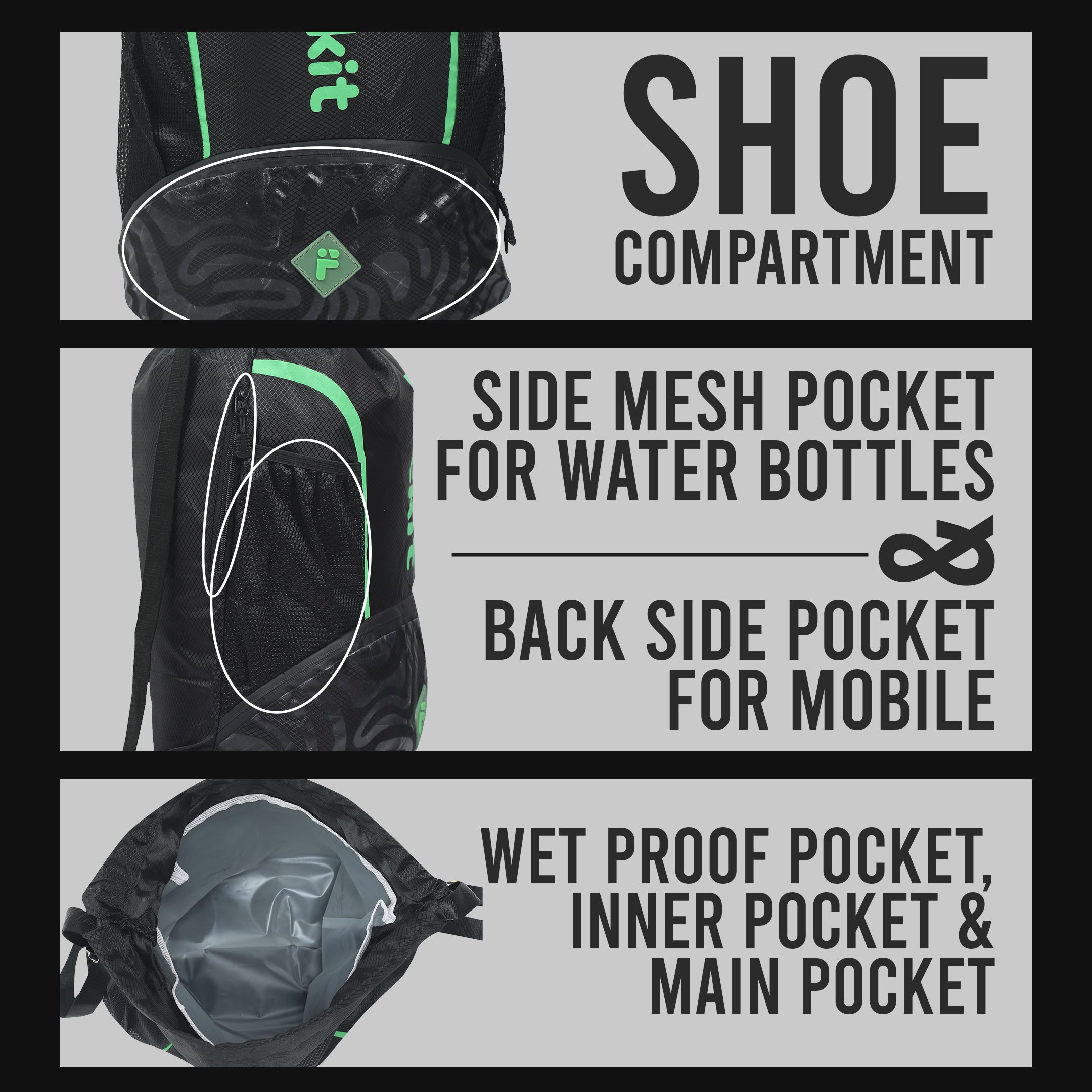 Flickit bag's features
